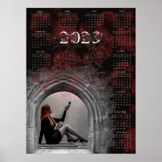 Gotisk tjej- 2023 kalender poster