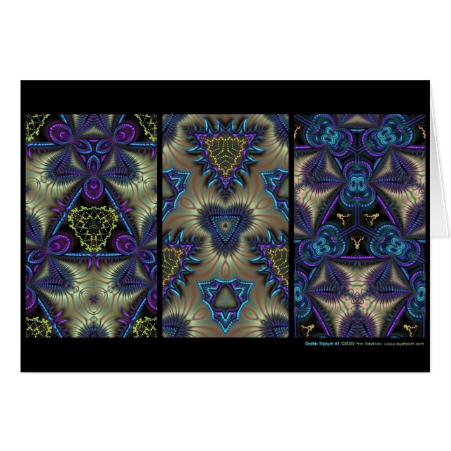 Gotisk Triptych #1 Hälsningskort (Framsidan Horizontal)