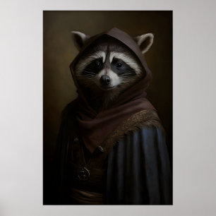 Gotisk Tvättbjörn Konsttryck Victorinsk Rovdjursdj Poster