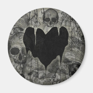 Gotisk valentin för blek hjärta magnet