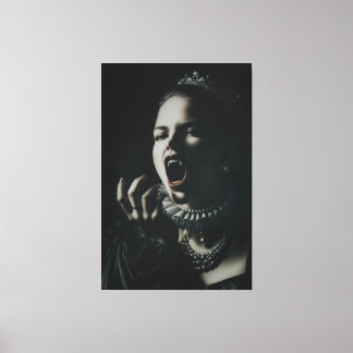 Gotisk vampyr-drottning sträckt canvas – Mörk Fant