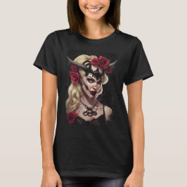 Gotisk vampyr-drottning T-shirt | Mörk fantasy-beh
