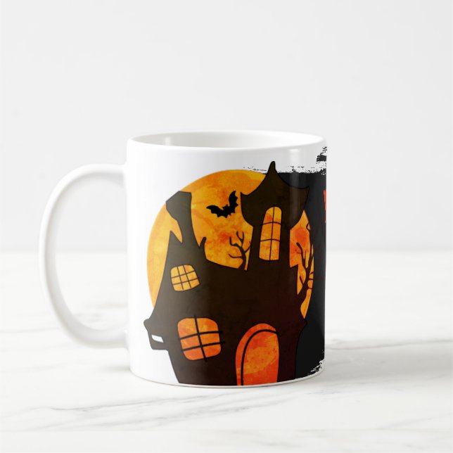 Gotisk Vampyr Kaffe Rolig Halloween Present Vuxna Kaffemugg (Vänster)