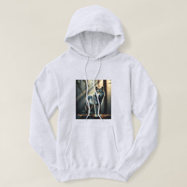 Gotisk varg månskens oljemålning hoodie  (Design framsida)