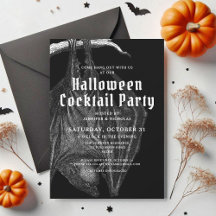 Gotisk Vintage Fladdermöss Halloween Cocktailfest