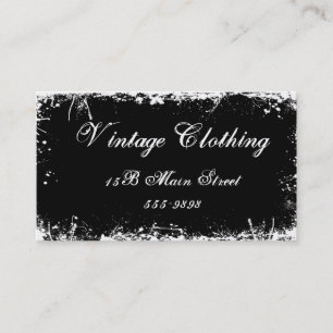 Gotisk vintagesvart visitkort