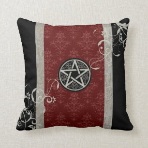 Gotisk Wiccan Pentacle Kudde