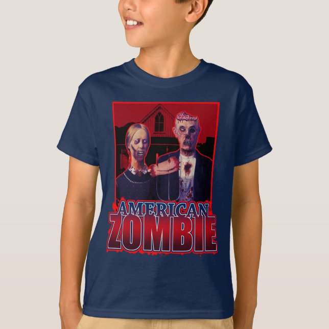 Gotisk Zombieamerikan Tröja (Framsida)