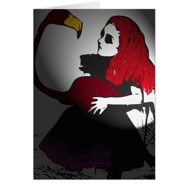 Gotiska Alice och Dodo Hälsningskort (Framsidan)