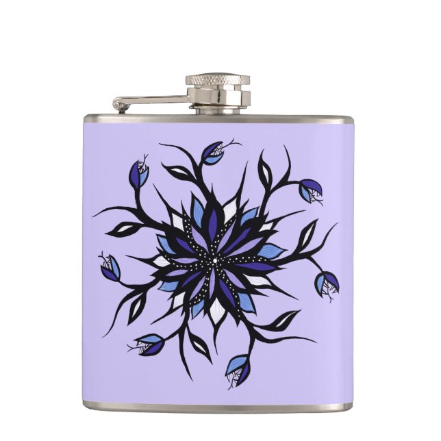 Gotiska blom- Mandalamonster och tänder Fickplunta (Framsidan)