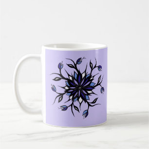 Gotiska blom- Mandalamonster och tänder Kaffemugg
