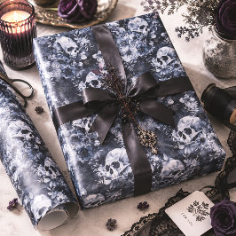 Gotiska botaniska dödskallar Halloween Presentpapper