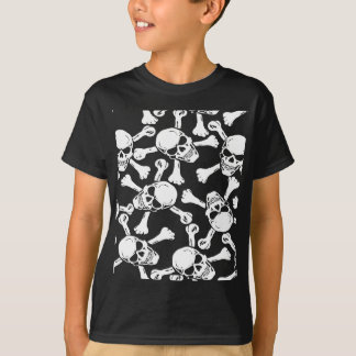 GOTISKA DÖDSHUVUDEN KORSBENSMÖNSTER TEE SHIRT