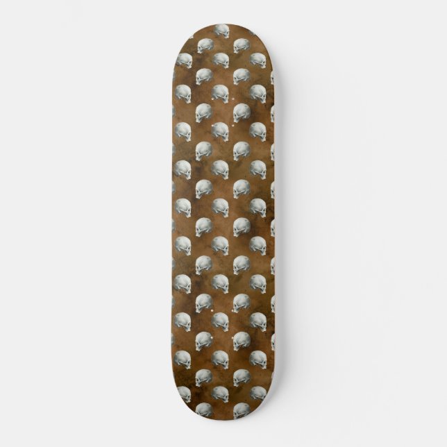 Gotiska Dödskallar på Koppar Mini Skateboard Bräda 18,5 Cm (Framsida)