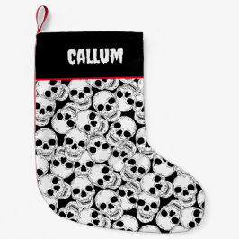 Gotiska Döskallar med mönster Liten Julstrumpa