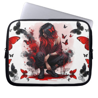 Gotiska fjärilar & Lady fantasin Laptop Fodral