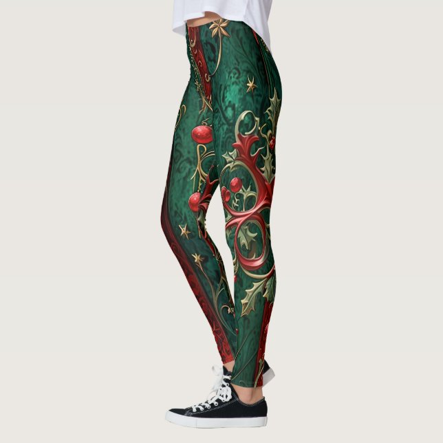 Gotiska julstrumpbyxor leggings (Vänster)