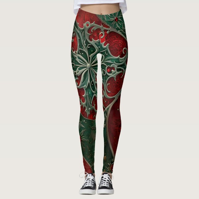 Gotiska julstrumpbyxor leggings (Framsida)