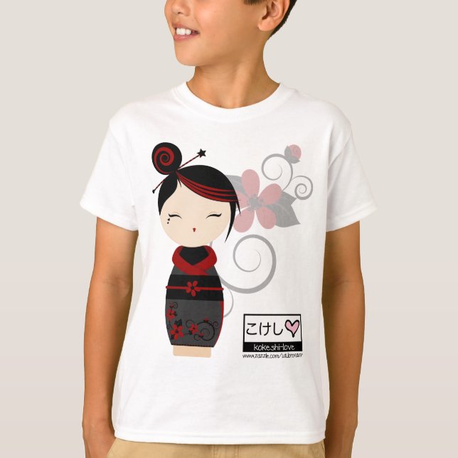 Gotiska Kokeshi unge utslagsplats T-shirt (Framsida)