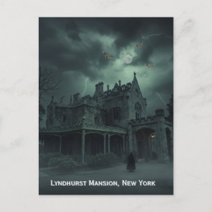 Gotiska Lyndhurst Mansion, New York Helg Vykort