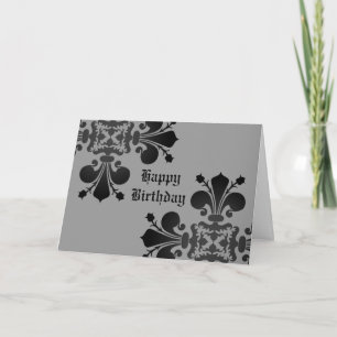 Gotiska punk grått för royal fleur de lis kort
