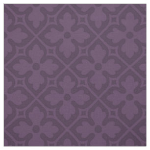 Gotiska revival quatrefoils, aubergine tyg