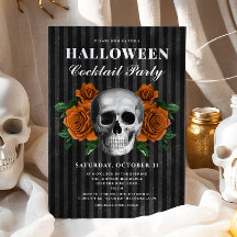 Gotiska rosor blommig dödskalle Halloween cocktail
