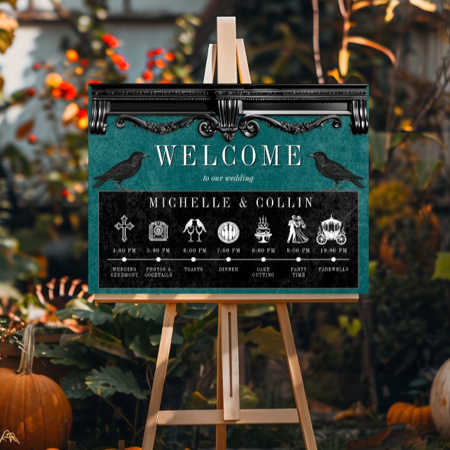 Gotiska svarta korpar & Teal händelseförloppet brö Poster (Skapare uppladdad)