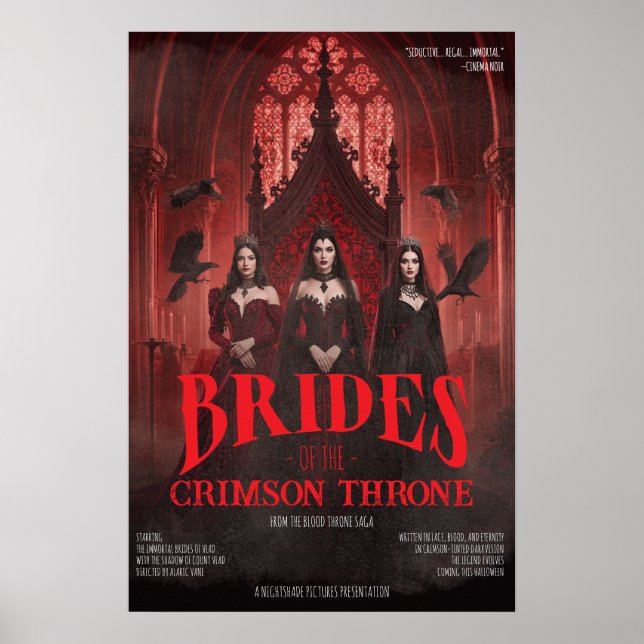 Gotiska vampyrbrudar Crimson Throne-affisch Poster (Framsidan)