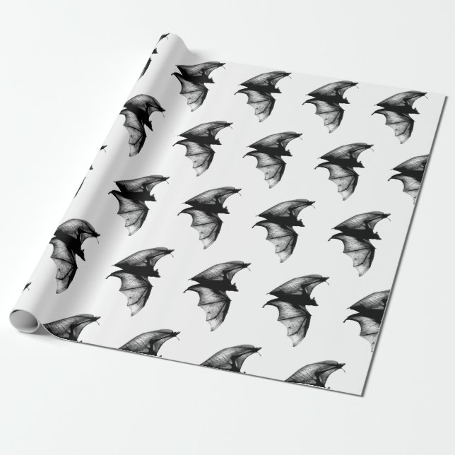 Gotiska vampyrfladdermöss presentpapper (Utrullad)