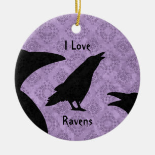 Gotiskt älskar jag Ravens Julgransprydnad Keramik