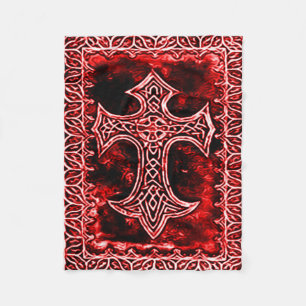 Gotiskt blodkorsymbol fleecefilt