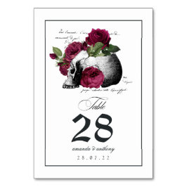 Gotiskt Bordskort Med Dödskalle