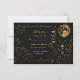 Gotiskt Dödsmotell Bröllop Mörk Romantik OSA Kort