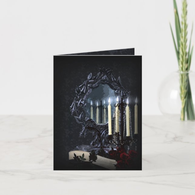 Gotiskt fantasibröllop OSA för reflexioner Inbjudan (Framsida)