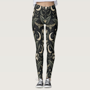 Gotiskt fjäril blomster mönster (4) leggings