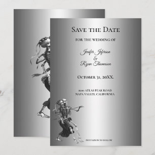 Gotiskt halloween bröllop save the date inbjudan