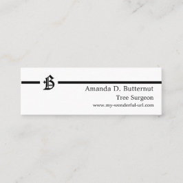 Gotiskt initialt klassikerengelska för brev "B" Mini Visitkort