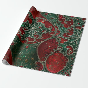 Gotiskt julinpackningspapper presentpapper