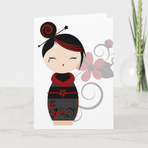 Gotiskt Kokeshi kort