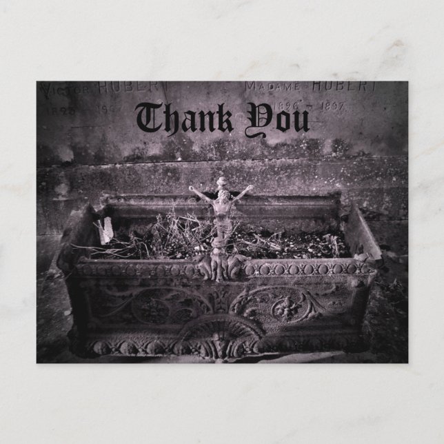 Gotiskt kyrkogård Tack Vykort (Framsida)