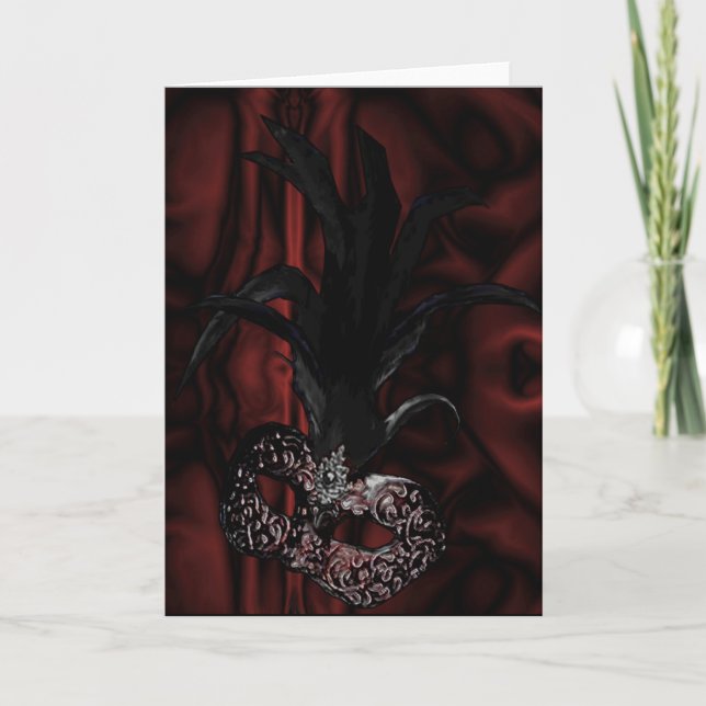 Gotiskt maskeradkort eller inbjudan (Framsida)