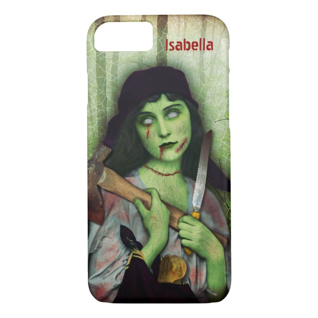 Gotiskt namn för ZombieflickaHalloween fasa Case-Mate iPhone Skal (Baksida)