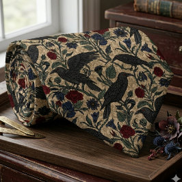 Gotiskt Raven Vintage Blommig Bröllop Slips
