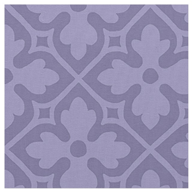 gotiskt Revival Quatrefoils, Muted Violet Tyg (Närbild)
