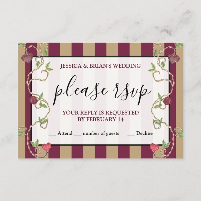 Gotiskt RSVP-bifogat kort (Framsida)