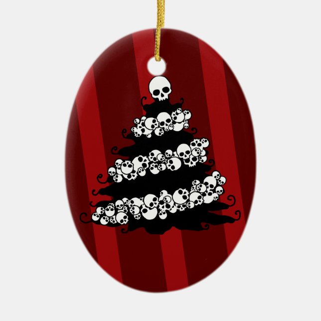 Gotiskt skallegirlandträd julgransprydnad keramik (Framsidan)