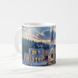 Gotiskt slott vid skymning – Lyxig naturmuggdesign Kaffemugg