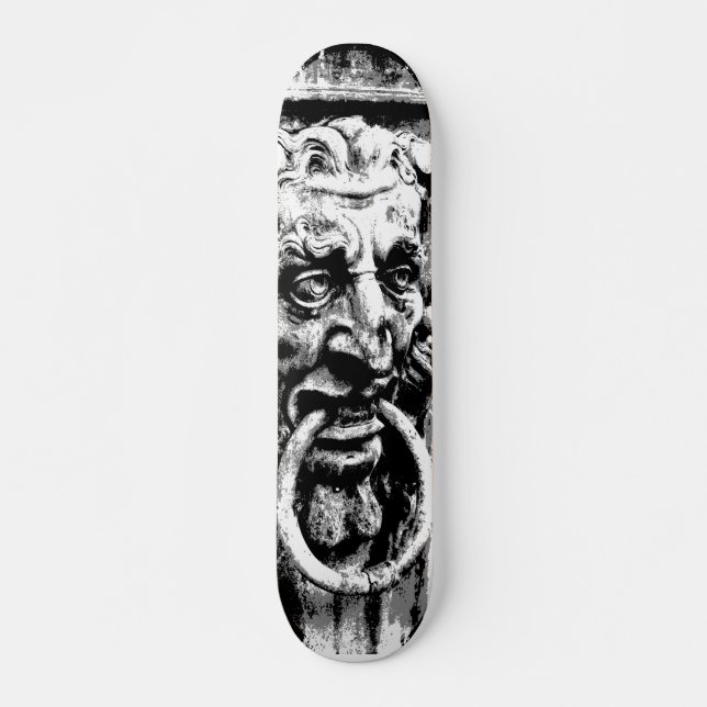 Gotiskt tyskt ansikte old school skateboard bräda 21,6 cm (Framsida)