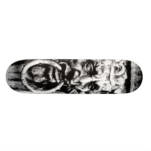 Gotiskt tyskt ansikte old school skateboard bräda 21,6 cm